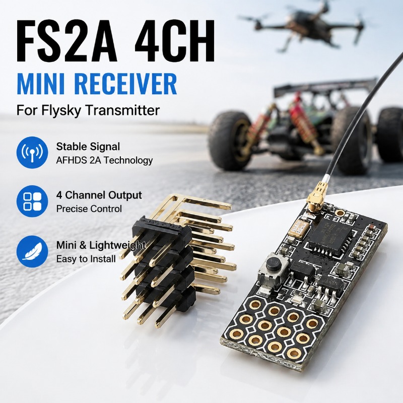 Rc Hobby & Maskinservice I Eskilstuna - FS FS2A-4CH 4-канальный PWM-приемник, 4-канальный радиоприемный