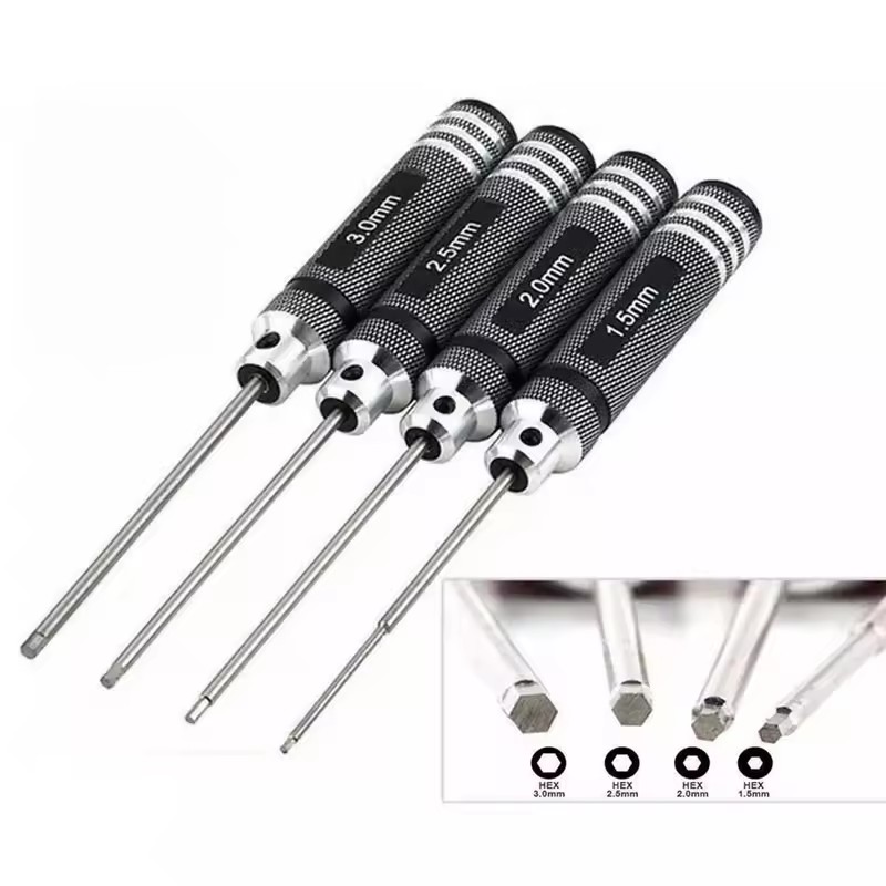 4 шт. 1,5/2/2,5/3,0 мм черные  – обзор и цена Rc Hobby Electric Screwdriver